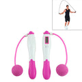 Digital Professional Counting Jump Rope Sports Ball Counter Skipping Rope, Jump Rope with Ball (Pink), Jump Rope with Ball (Blue), Jump Rope with Ball (Green)