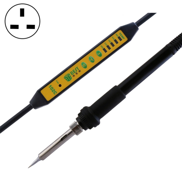 BEST Einstellbarer elektrischer Lötkolben mit Temperaturregelung, Lötstation, UK-Stecker, UK-Stecker