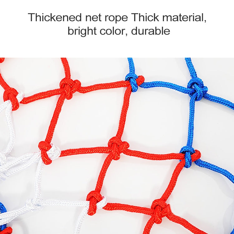 Standard-Basketballnetz aus Polyester (Weiß-Rot-Blau), Standardausführung