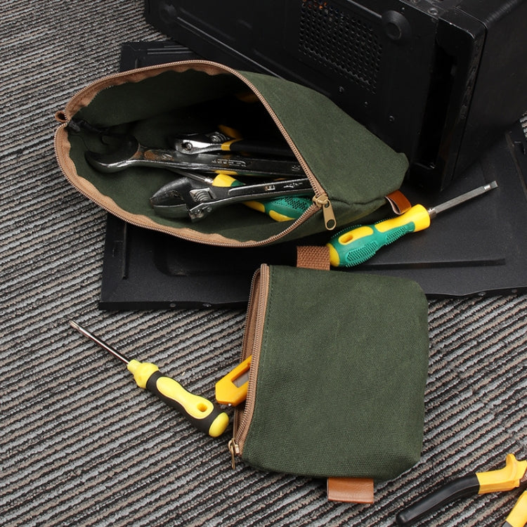 14.5 x 9 x 3cm Electrician Repair Hardware Tool Carrying Bag, 14.5 x 9 x 3cm (Grey), 14.5 x 9 x 3cm (Khaki), 14.5 x 9 x 3cm (Forest Green), 14.5 x 9 x 3cm (Army Green)