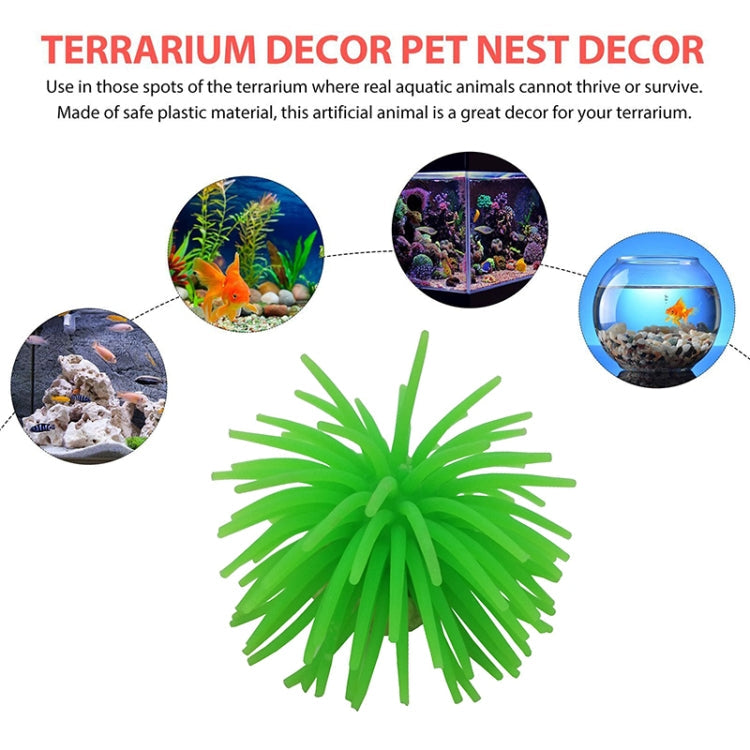 Aquarium Articles Decoration TPR Simulation Sea Urchin Ball Coral, Size: L, Diameter: 13cm, Size: L
