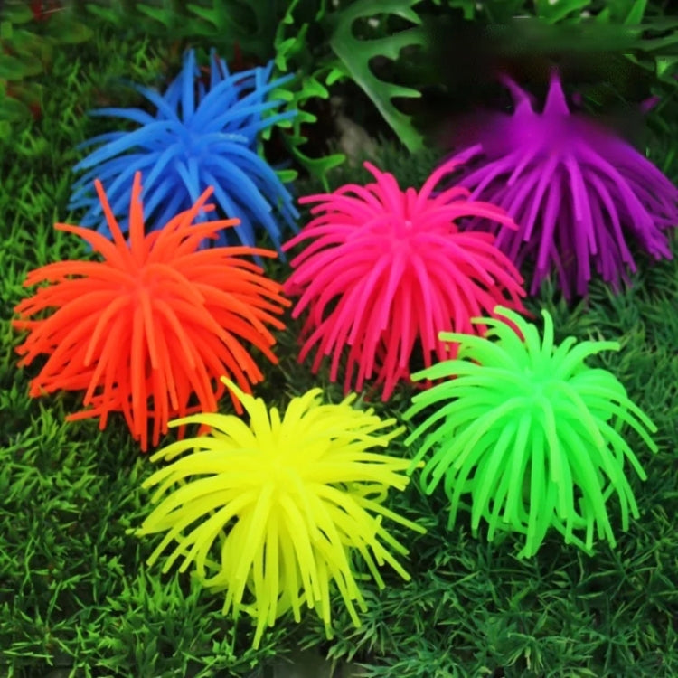 Aquarium Articles Decoration TPR Simulation Sea Urchin Ball Coral, Size: S, Diameter: 7cm, Size: S