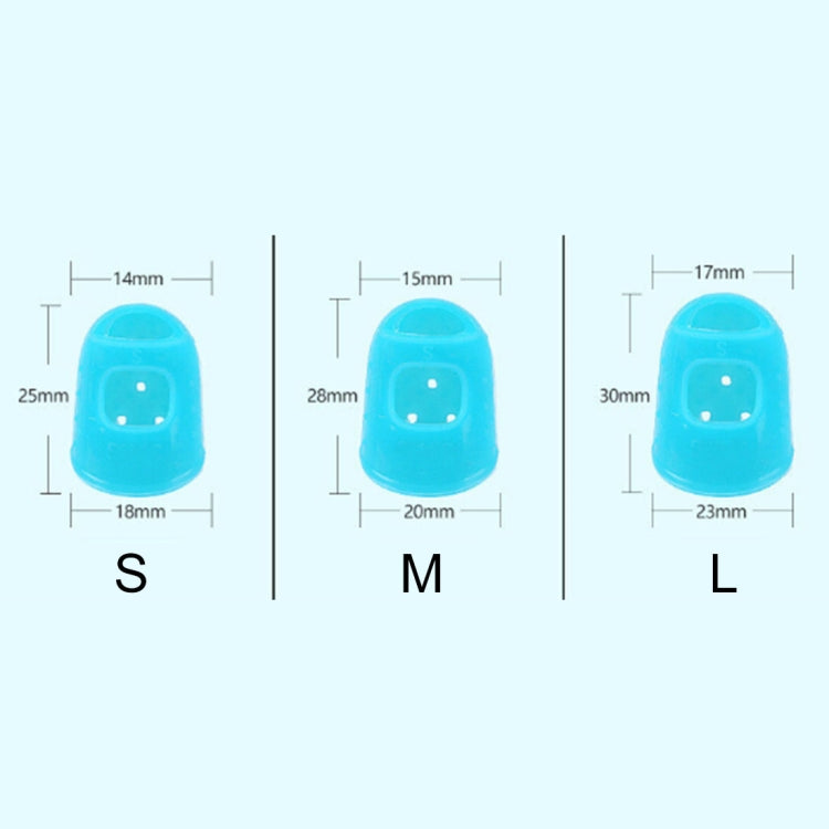 10 PCS Guitar Ukulele Stringed Instrument Finger Protector Anti-pain Finger Cap in Random Color Delivery(Size: S), Size: S