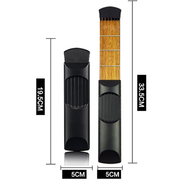 Mini Pocket Guitar Portable Guitar Trainer Finger Chord Conversion Trainer KD10, 4 characters, 6 characters