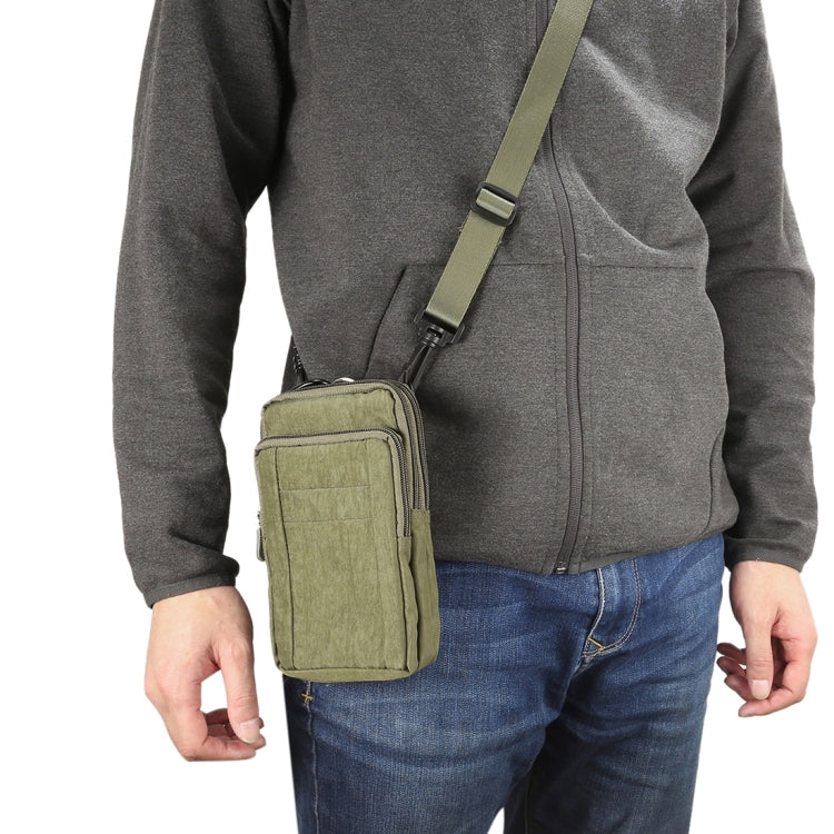 Outdoor Phone Carrying Case Pouch Nylon Crossbody Shoulder Cell Phone Holster Waist Belt Wallet Bag with Carabiner