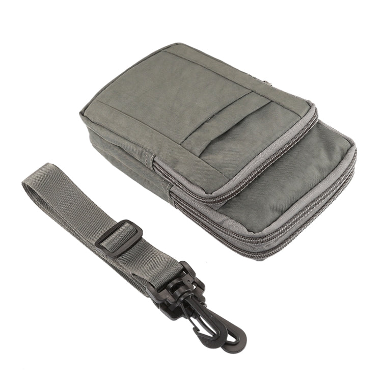 Outdoor Phone Carrying Case Pouch Nylon Crossbody Shoulder Cell Phone Holster Waist Belt Wallet Bag with Carabiner