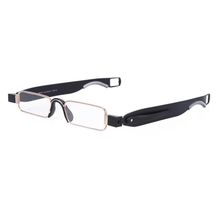 Portable Folding 360 Degree Rotation Presbyopic Reading Glasses with Pen Hanging, +2.50D, +2.50D