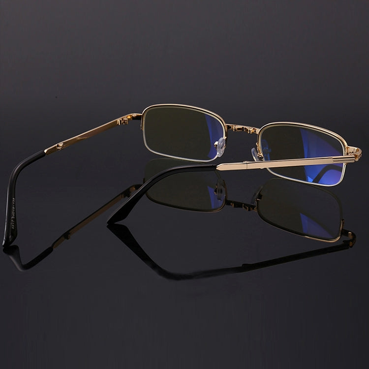 Folding Anti Blue-ray Presbyopic Reading Glasses with Case & Cleaning Cloth, +1.50D