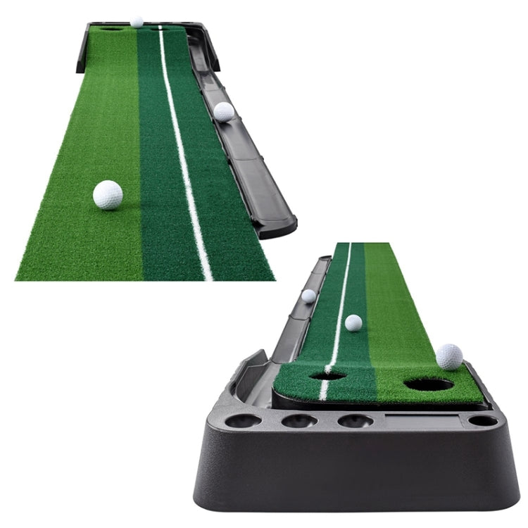 PGM Golf Mini Putting Mat Push Rod Trainer 2.5m, with Auto Ball Return Fairway, 2.5m, with Auto Ball Return Fairway