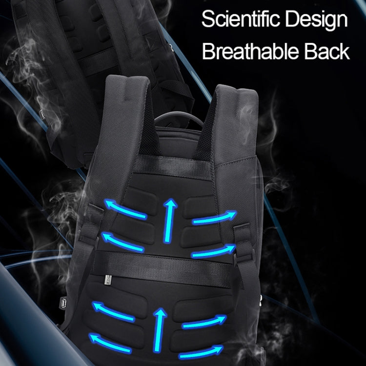 Bopai 751-006881 Business-Diebstahlsicherer, wasserdichter Rucksack mit großem Fassungsvermögen und USB-Ladeanschluss, Größe: 30x14x44cm, 751-006881