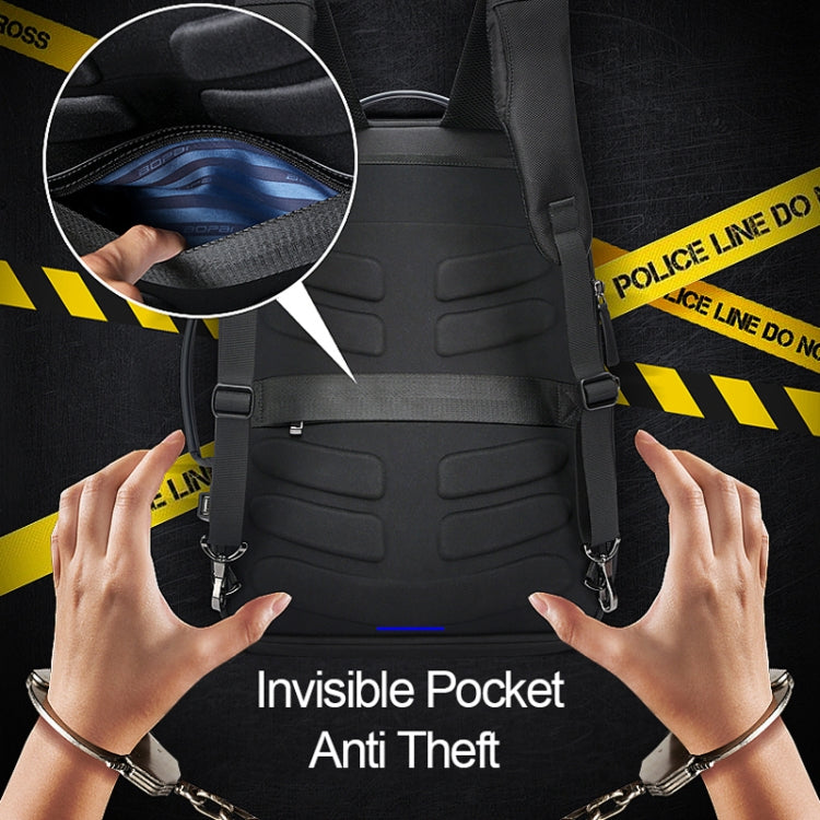 Bopai 751-006881 Business-Diebstahlsicherer, wasserdichter Rucksack mit großem Fassungsvermögen und USB-Ladeanschluss, Größe: 30x14x44cm, 751-006881