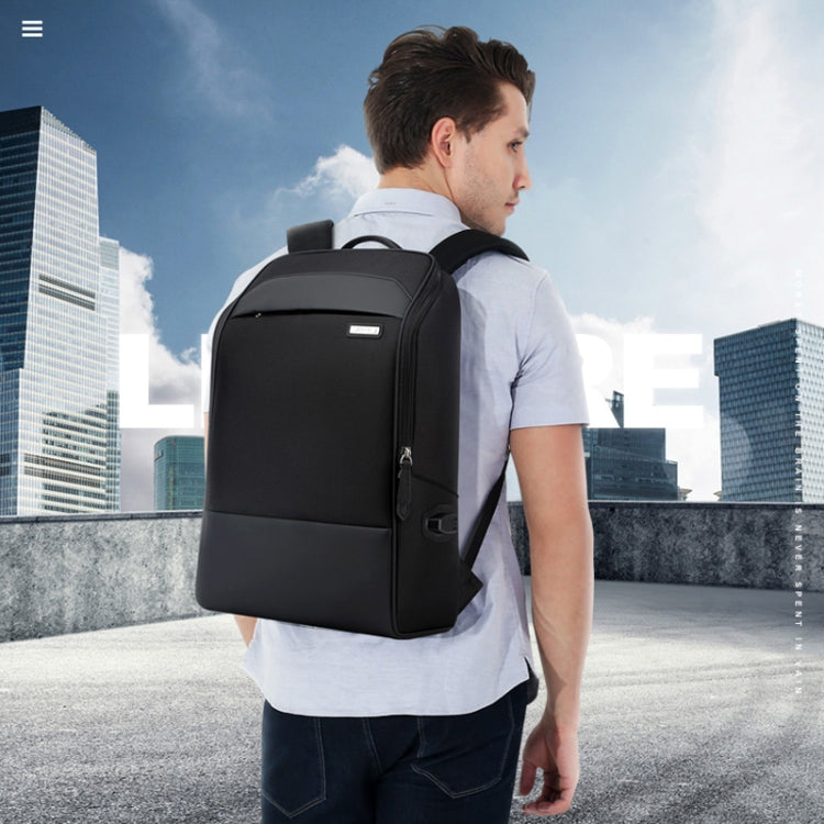 Bopai 751-006881 Business-Diebstahlsicherer, wasserdichter Rucksack mit großem Fassungsvermögen und USB-Ladeanschluss, Größe: 30x14x44cm, 751-006881