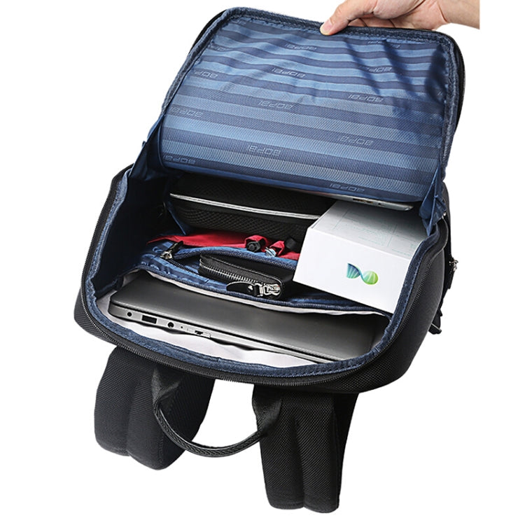 Bopai 751-006881 Business-Diebstahlsicherer, wasserdichter Rucksack mit großem Fassungsvermögen und USB-Ladeanschluss, Größe: 30x14x44cm, 751-006881