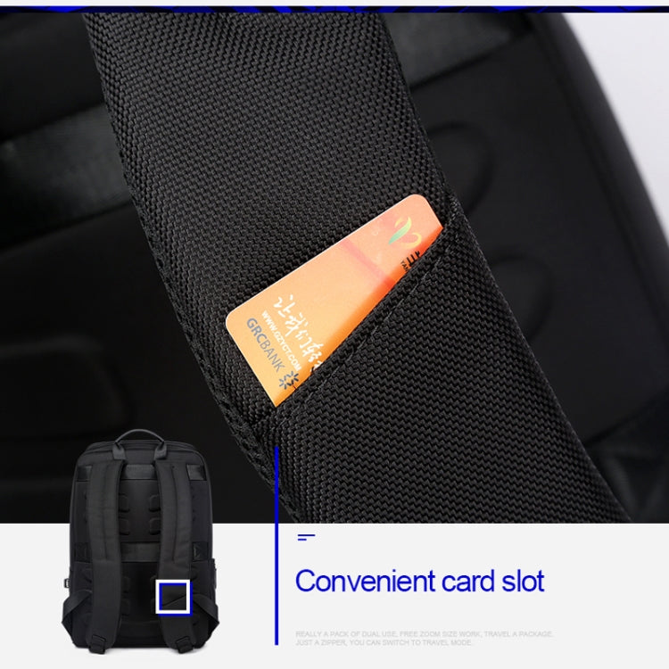 Bopai 751-006881 Business-Diebstahlsicherer, wasserdichter Rucksack mit großem Fassungsvermögen und USB-Ladeanschluss, Größe: 30x14x44cm, 751-006881