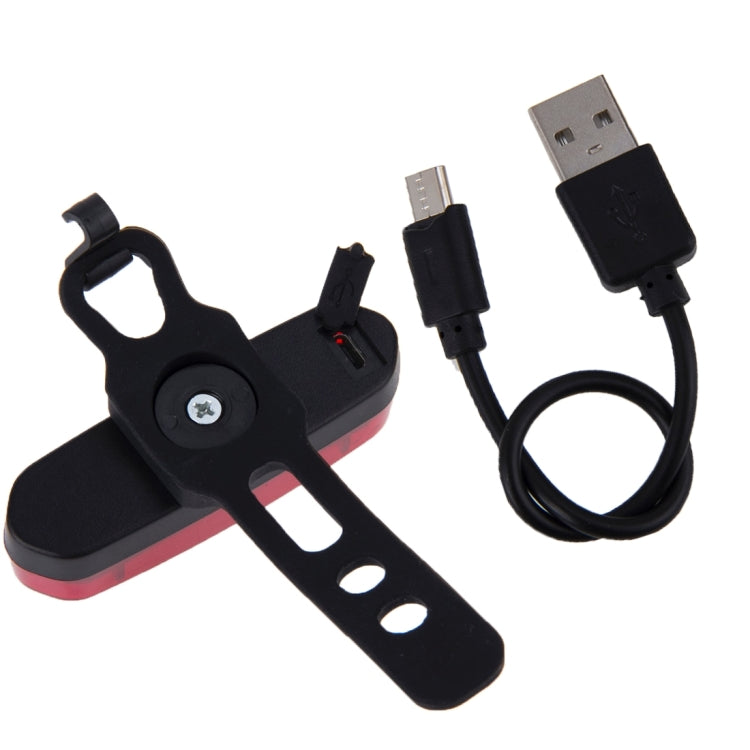 AQY-096 IPX4 Detachable USB Rechargeable Dual Color LED Bike Taillight, White & Red, Blue & Red