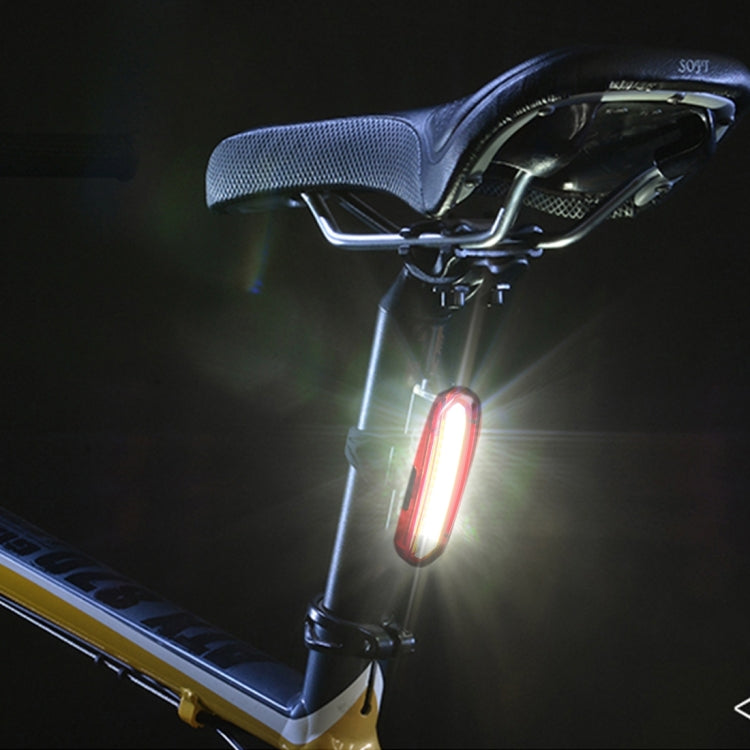 AQY-096 IPX4 Detachable USB Rechargeable Dual Color LED Bike Taillight, White & Red, Blue & Red