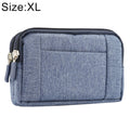 Sports Denim Waist Phone Bag XL Crossbody Mobile Pouch 6.4-6.5 Inch Blue