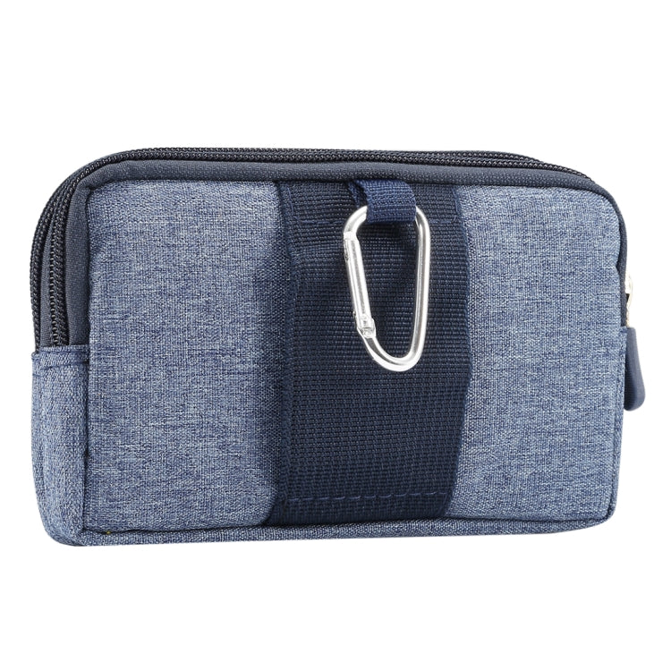 Sports Denim Waist Phone Bag XL Crossbody Mobile Pouch 6.4-6.5 Inch Blue