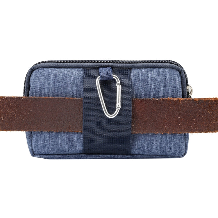 Sports Denim Waist Phone Bag XL Crossbody Mobile Pouch 6.4-6.5 Inch Blue