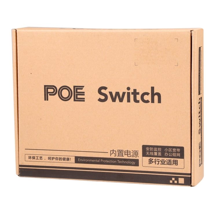 8 Ports 10/100 Mbit/s PoE Switch IEEE802.3af Power Over Ethernet Netzwerk-Switch für IP-Kamera VoIP-Telefon AP-Geräte, 8 Ports Schwarz