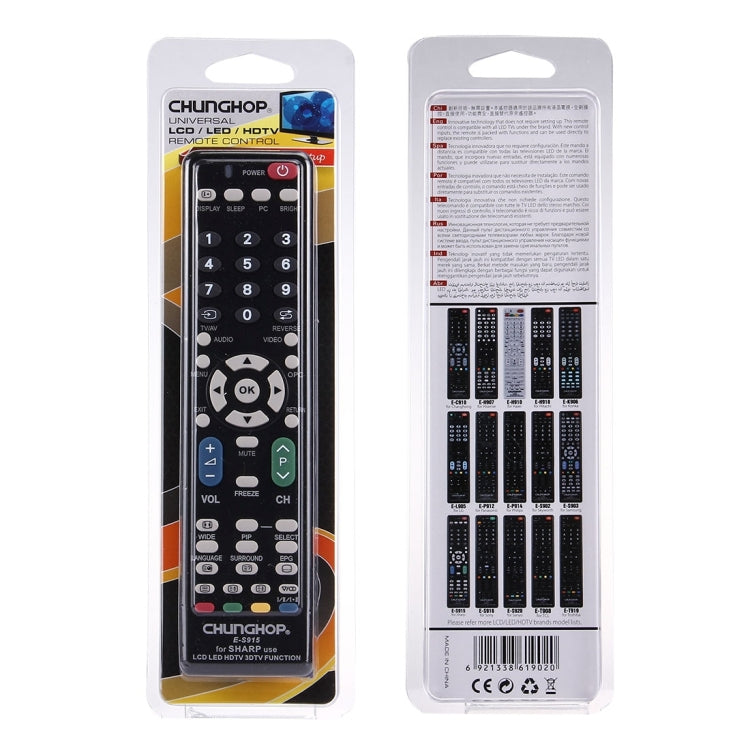 CHUNGHOP E-S915 Universal-Fernbedienung für SHARP LED TV / LCD TV / HDTV / 3DTV, für SHARP TV
