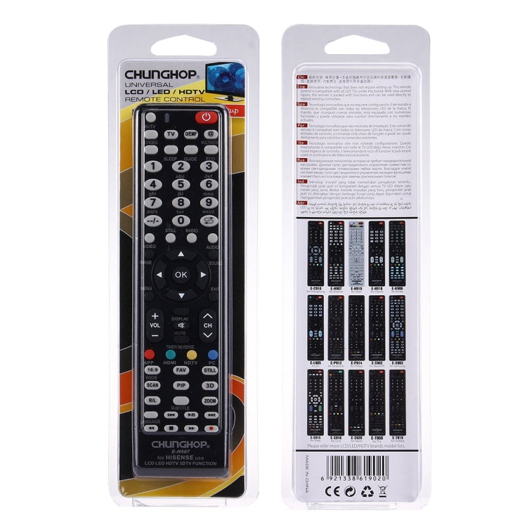 CHUNGHOP E-H907 Universal-Fernbedienung für HISENSE LED LCD HDTV 3DTV, für HISENSE TV