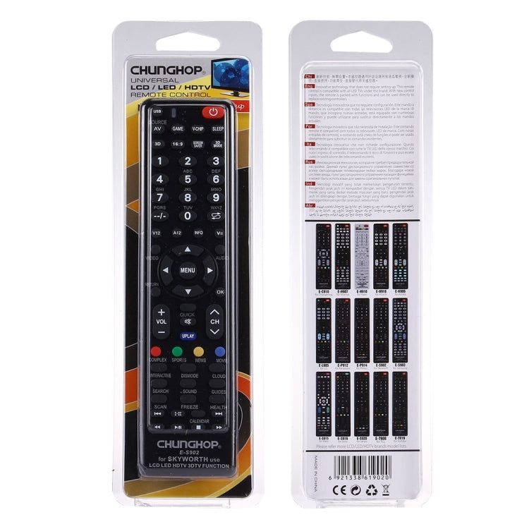 CHUNGHOP E-S902 Universal-Fernbedienung für SKYWORTH LED-TV / LCD-TV / HDTV / 3DTV, für SKYWORTH TV