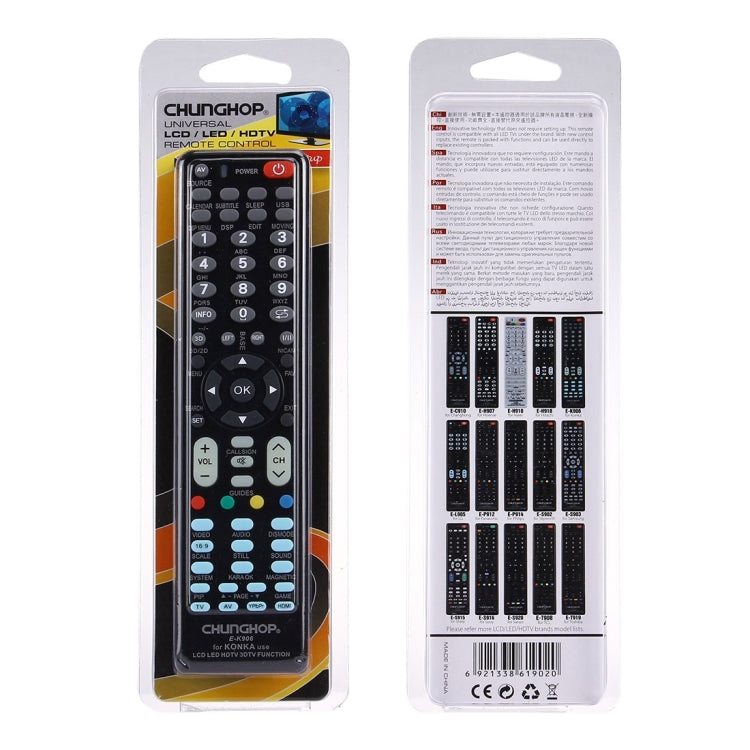 CHUNGHOP E-K906 Universal-Fernbedienung für KONKA LED TV / LCD TV / HDTV / 3DTV, für KONKA TV