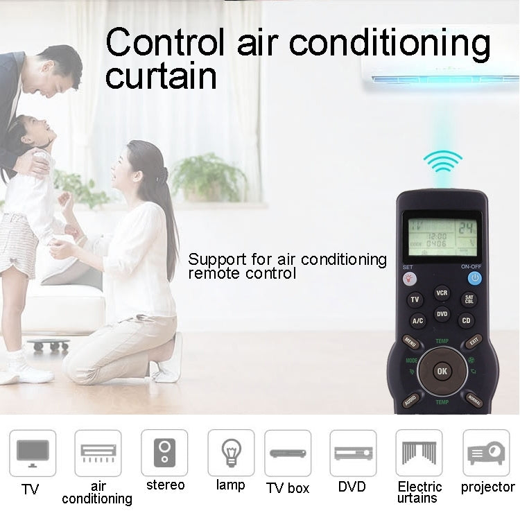 CHUNGHOP RM-L991 Universal-LCD-Fernbedienung mit Lernfunktion für TV, VCR, SAT, CBL, DVD, CD, A/C, RM-L991