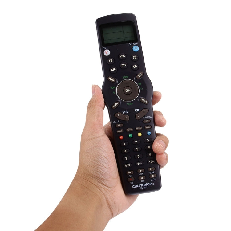 CHUNGHOP RM-L991 Universal-LCD-Fernbedienung mit Lernfunktion für TV, VCR, SAT, CBL, DVD, CD, A/C, RM-L991