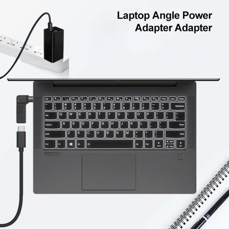 USB-C / Type-C Female to 5.5 x 2.1mm Male Plug Elbow Adapter Connector, 5.5 x 2.1mm Elbow