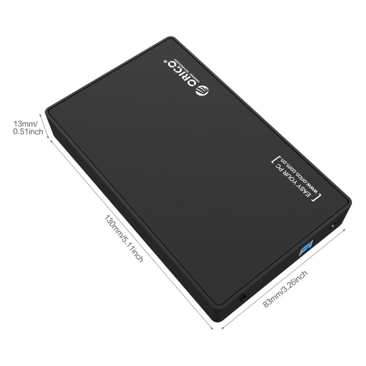 ORICO 3588US3 USB 3.0 Typ-B 2,5 / 3,5 Zoll SSD / SATA HDD Gehäuse Speicher Festplattengehäuse für Laptop Computer Desktop-PC, USB Typ-B
