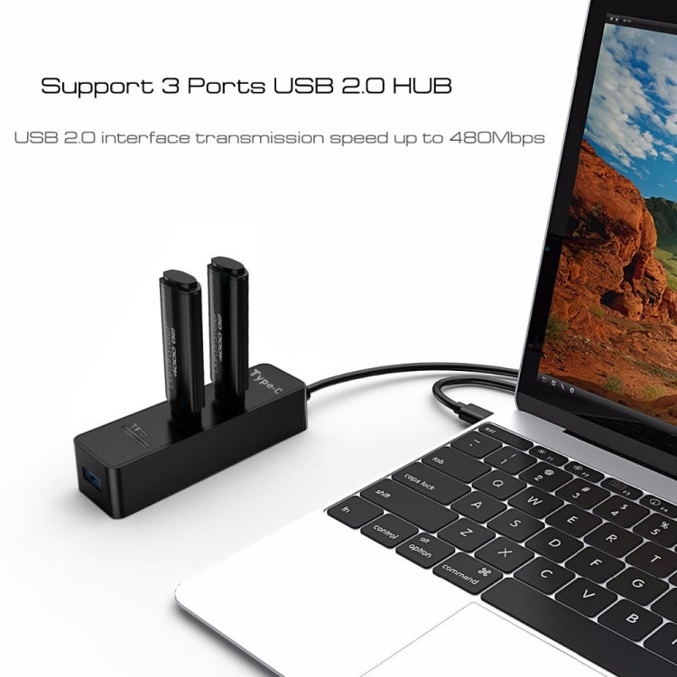 2 in 1 USB 3.1 USB-C / Type-C to USB 2.0 COMBO 3 Ports HUB + TF Card Reader, 3 Ports USB+TF Card
