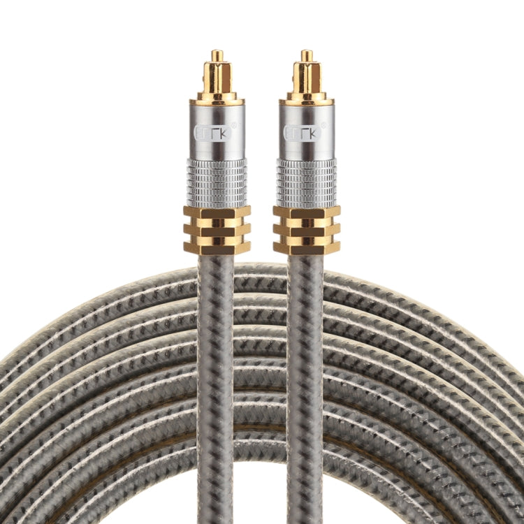 EMK YL-A 3m OD8.0mm Gold Plated Metal Head Toslink Male to Male Digital Optical Audio Cable, Length: 3m