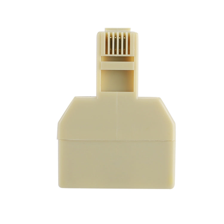 RJ11 Dual Ports Desktop Telephone Extension Cable Extender Connector Adapter