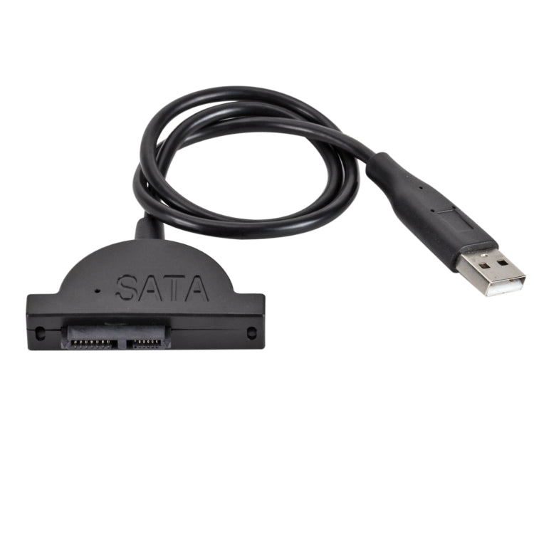 Slim SATA 13 Pin Female to USB 2.0 Adapter Converter Cable for Laptop ODD CD DVD Optical Drive, Cable Length: about 45cm