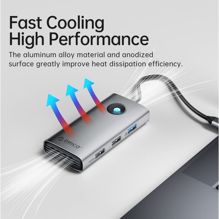 ORICO PW11-5P Type-C / USB-C 5-in-1 5Gbps Multifunction Docking Station(Silver)