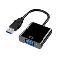 HW-1501 USB-zu-VGA-HD-Video-Konverter (Schwarz)
