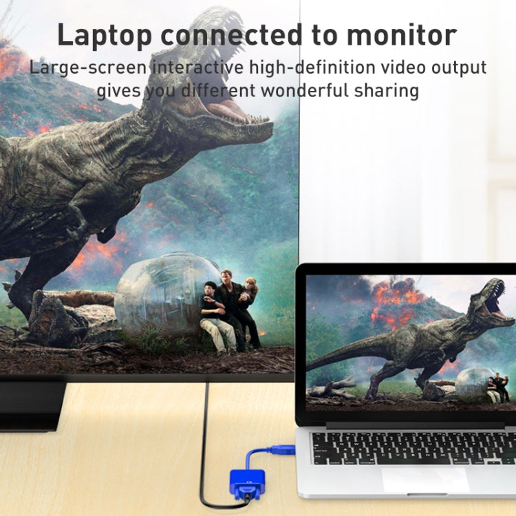 HW-1501 USB-zu-VGA-HD-Video-Konverter (Schwarz)
