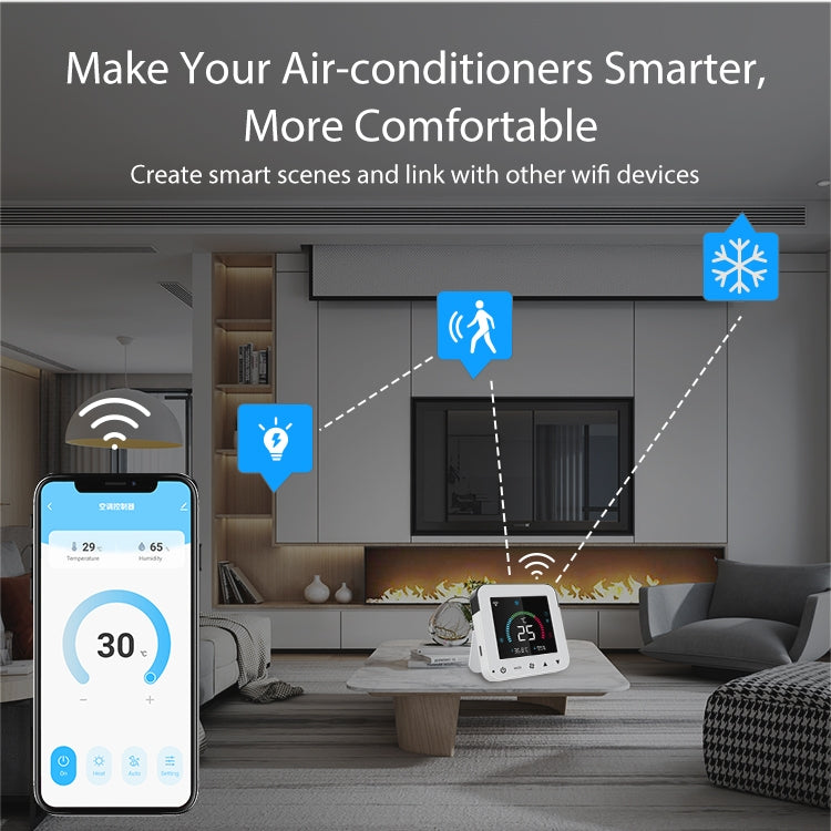 NEO NAS-RT01W WiFi Smart Color Screen Infrared Air Conditioner Controller Thermostat