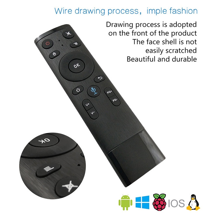 Q5 Gyroscope + Voice Foreign Version USB 2.4G Wireless Voice Flying Mouse Remote Control, Support Set-Top Box / Computer, Gyroscope + Voice