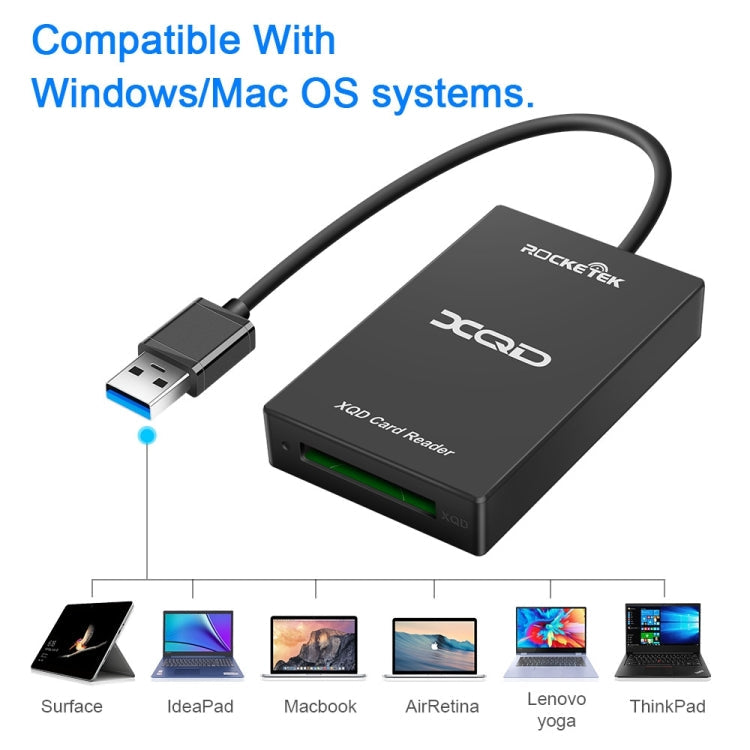 Rocketek CR311 USB3.0 zu XQD Kartenleser, USB3.0