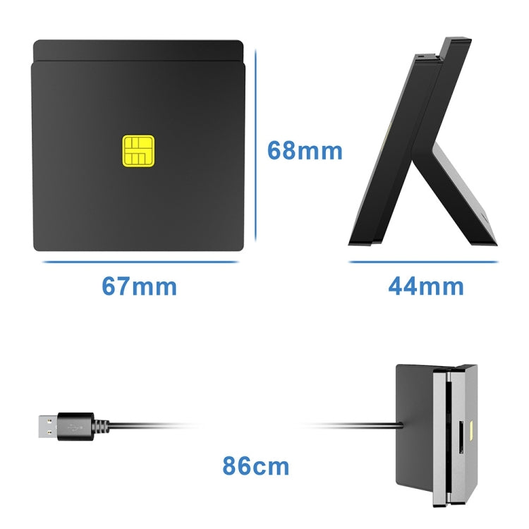 Rocketek CR319 USB 2.0 Smartcard-/SIM-2-in-1-Kartenleser