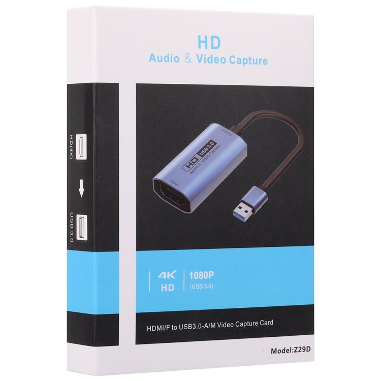 Z29D HDMI/F Female to USB 3.0/M Male HD Video Capture Card with Cable, Z29D