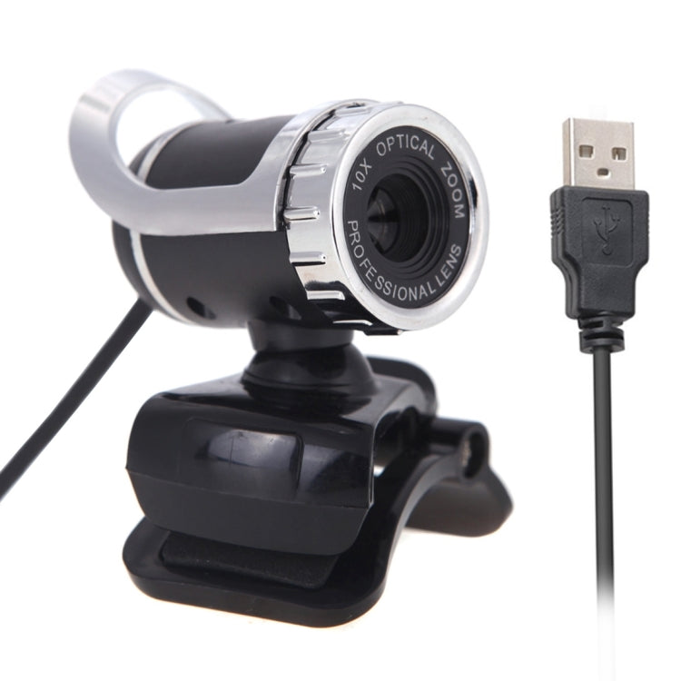 A859 480 Pixel HD 360-Grad-Webcam USB 2.0 PC-Kamera mit schallabsorbierendem Mikrofon für Computer, PC und Laptop, Kabellänge: 1,4 m