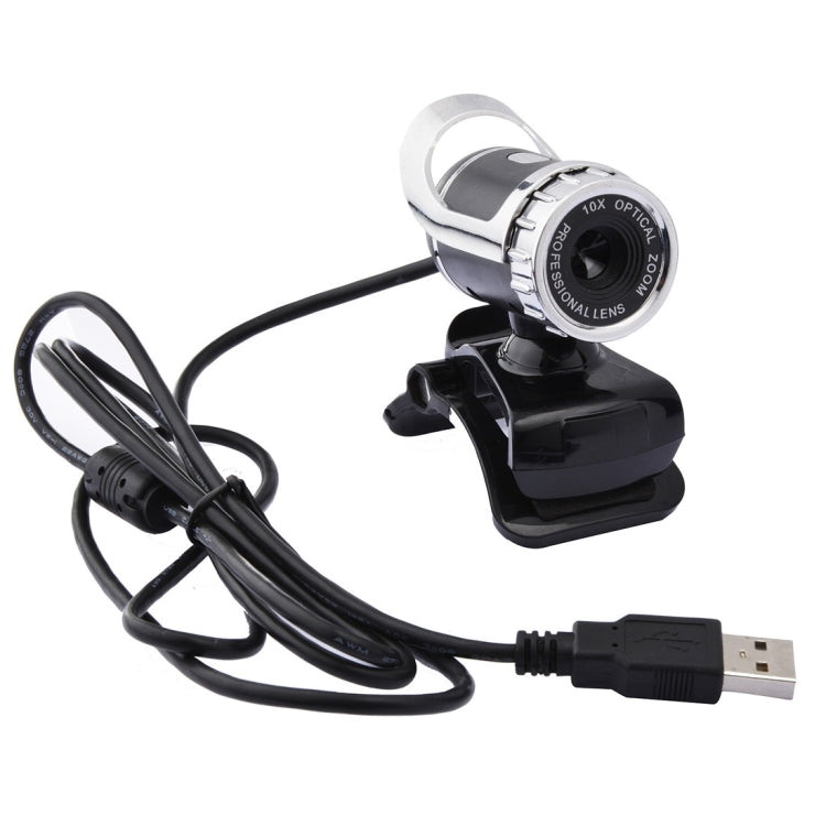 A859 480 Pixel HD 360-Grad-Webcam USB 2.0 PC-Kamera mit schallabsorbierendem Mikrofon für Computer, PC und Laptop, Kabellänge: 1,4 m