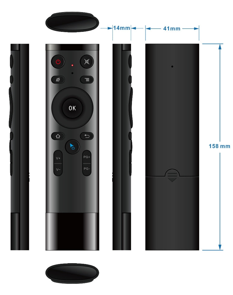 Q5 2.4G RF 3D Gebürstete Fashion Somatosensorische Universelle Air Mouse Fernbedienung