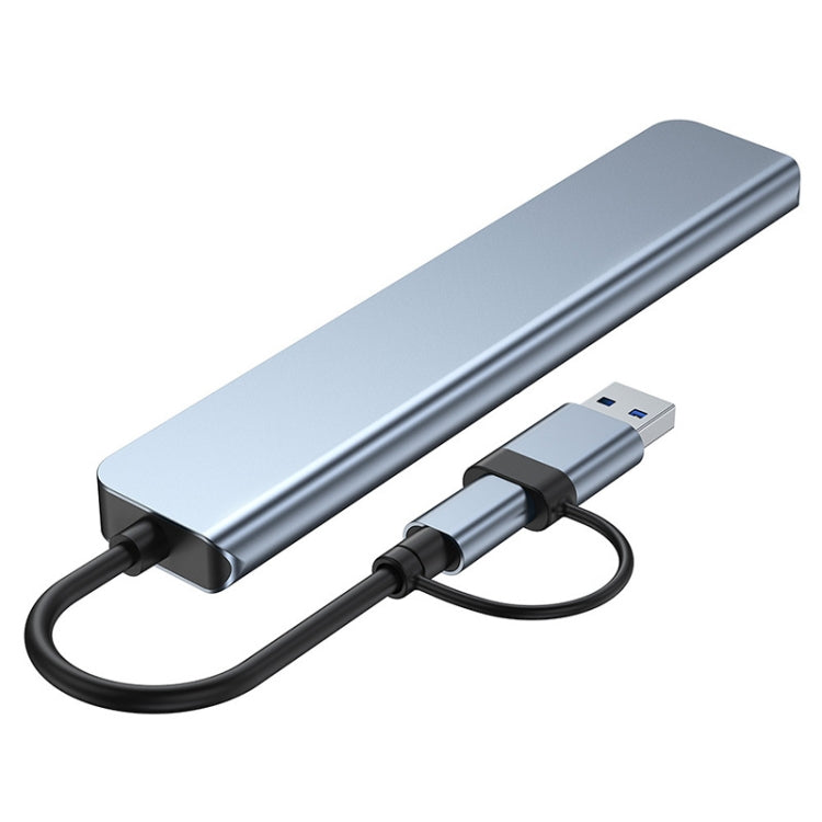 BYL-2218TU 8 in 1 USB + USB-C / Type-C to USB Multifunctional Docking Station HUB Adapter, BYL-2218TU
