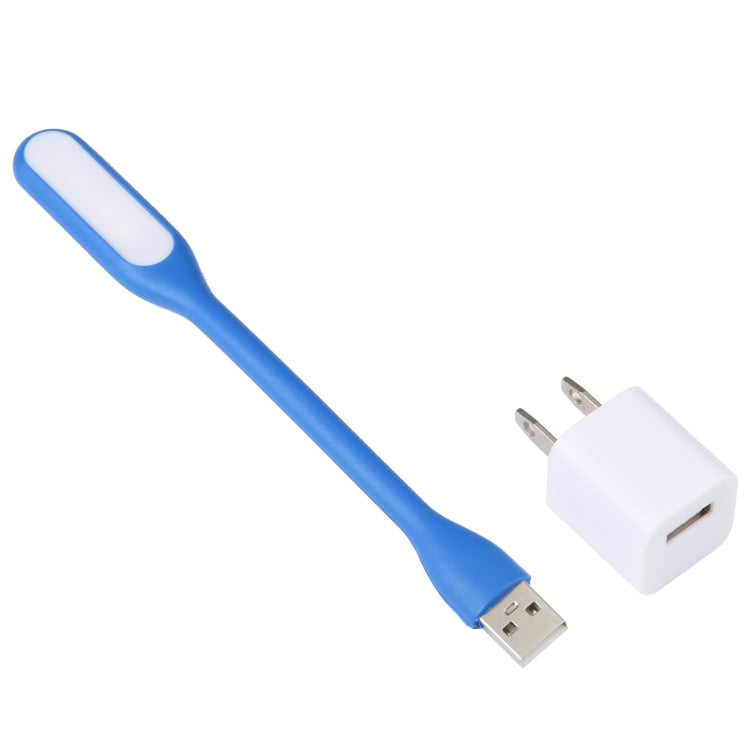 6-LED-USB-Schnittstelle flexible Leseleuchte mit US-Netzteil, Leuchte + Adapter