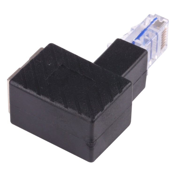 RJ45-Stecker-auf-Buchse-Konverter, 90-Grad-Winkeladapter zur Verlängerung von Cat5/Cat6-LAN-Ethernet-Netzwerkkabeln